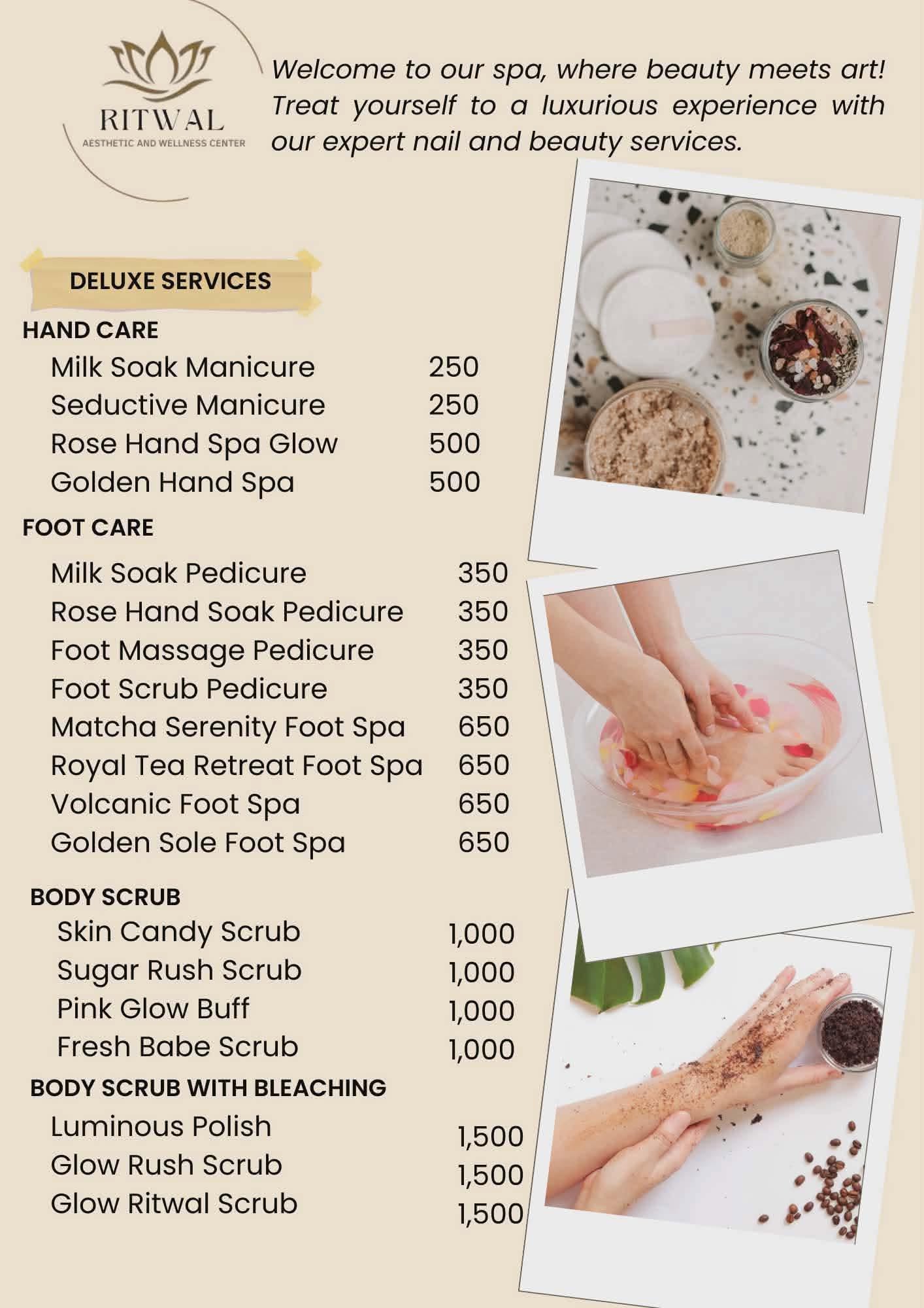Deluxe hand, foot & body care