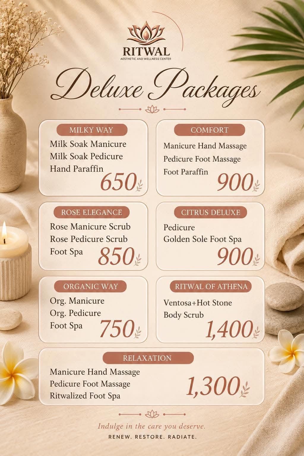 Ritwal deluxe packages